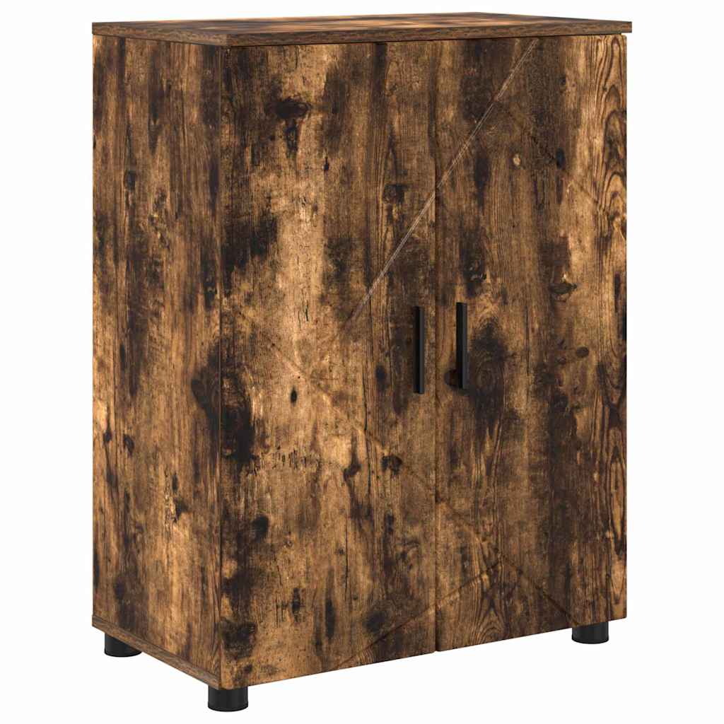 Badrumsmöbelset Väggmonterad 4 pcs Rökfärgad Ek 61 x 35 x 64 cm