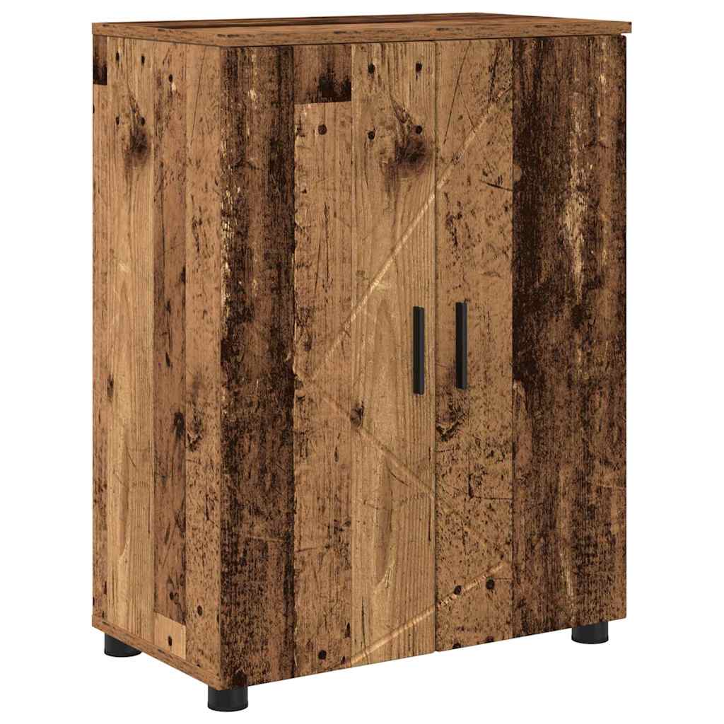Badrumsmöbelset Väggmonterad 4 pcs Åldrat Trä 61 x 35 x 64 cm