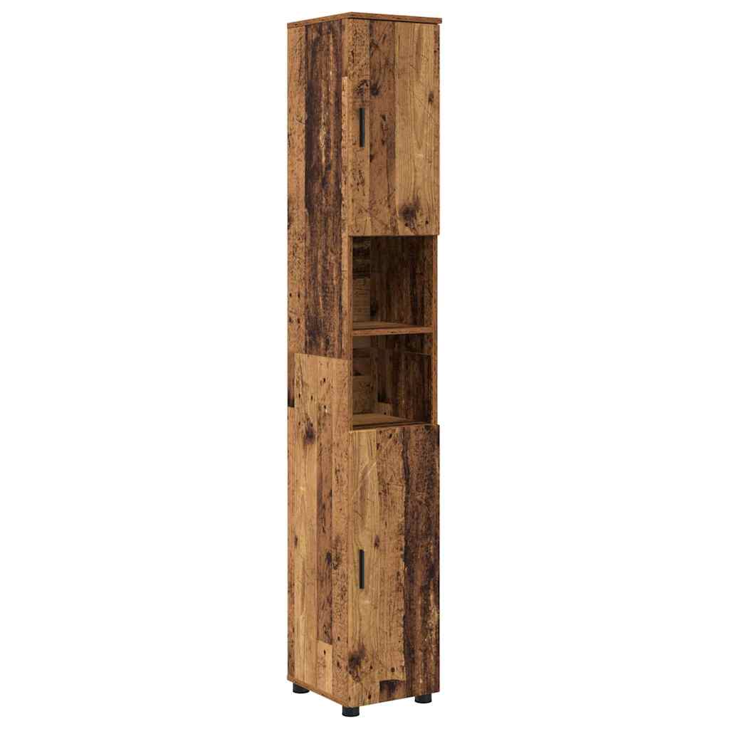 Badrumsmöbelset Väggmonterad 4 pcs Åldrat Trä 61 x 35 x 64 cm
