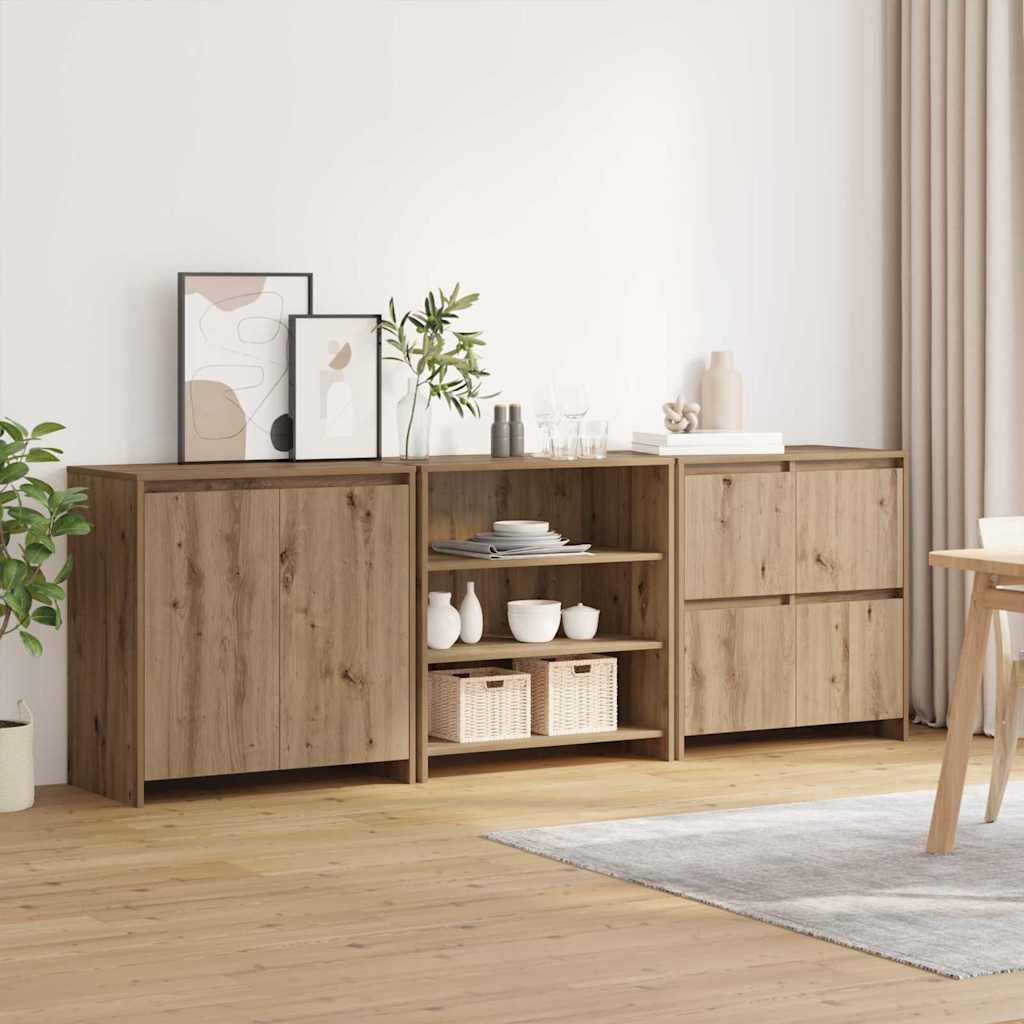 Skåp 3 pcs artisan ek 70 x 41 x 75 cm Konstruerat trä