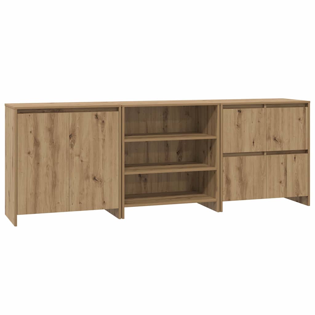 Skåp 3 pcs artisan ek 70 x 41 x 75 cm Konstruerat trä