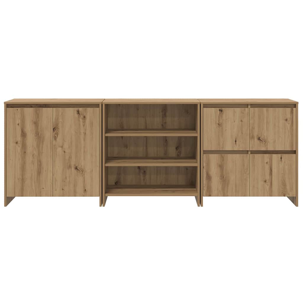 Skåp 3 pcs artisan ek 70 x 41 x 75 cm Konstruerat trä