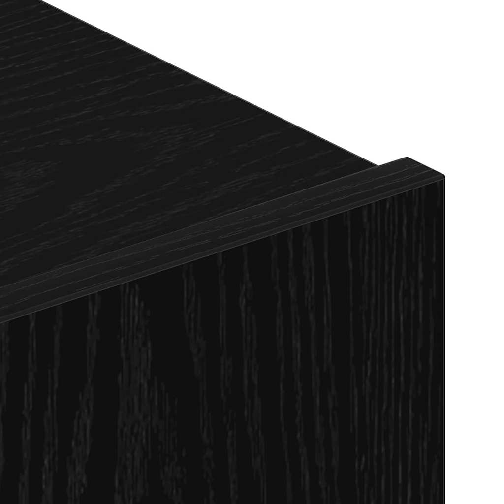 TV-skåp Set 4 pcs Svart ek 80 x 30 x 30 cm Konstruerat trä
