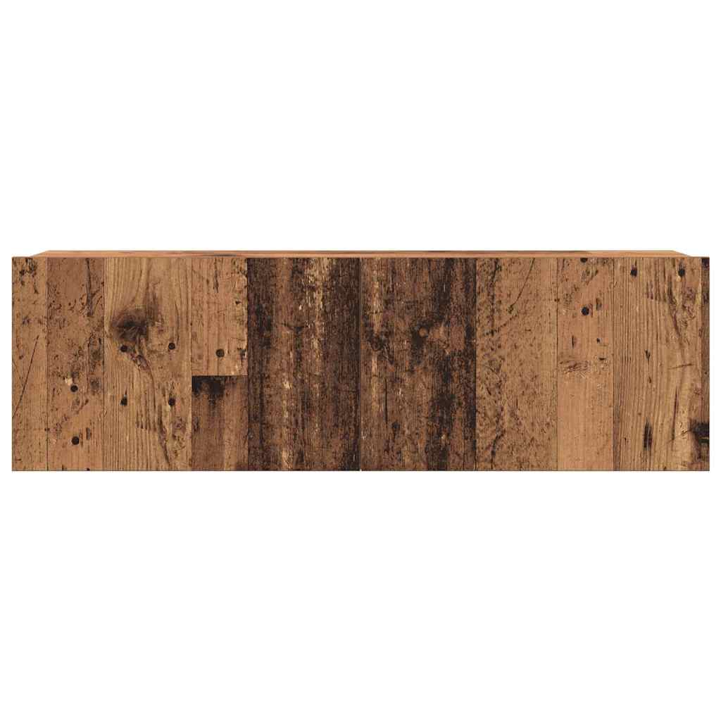 TV-skåpsset 6 pcs Gammalt trä 200 x 30 x 150 cm Konstruerat trä