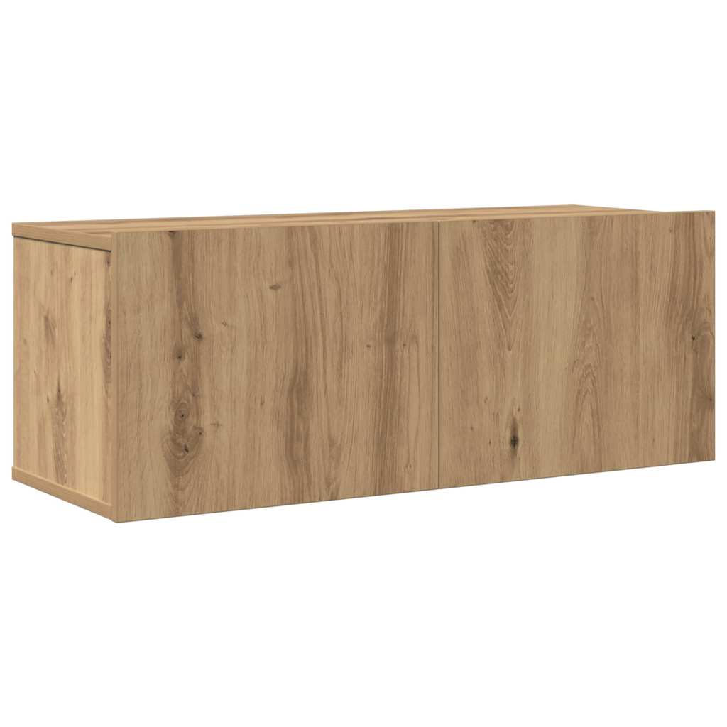 TV-skåpsset 6 pcs artisan ek 200 x 30 x 150 cm Konstruerat trä