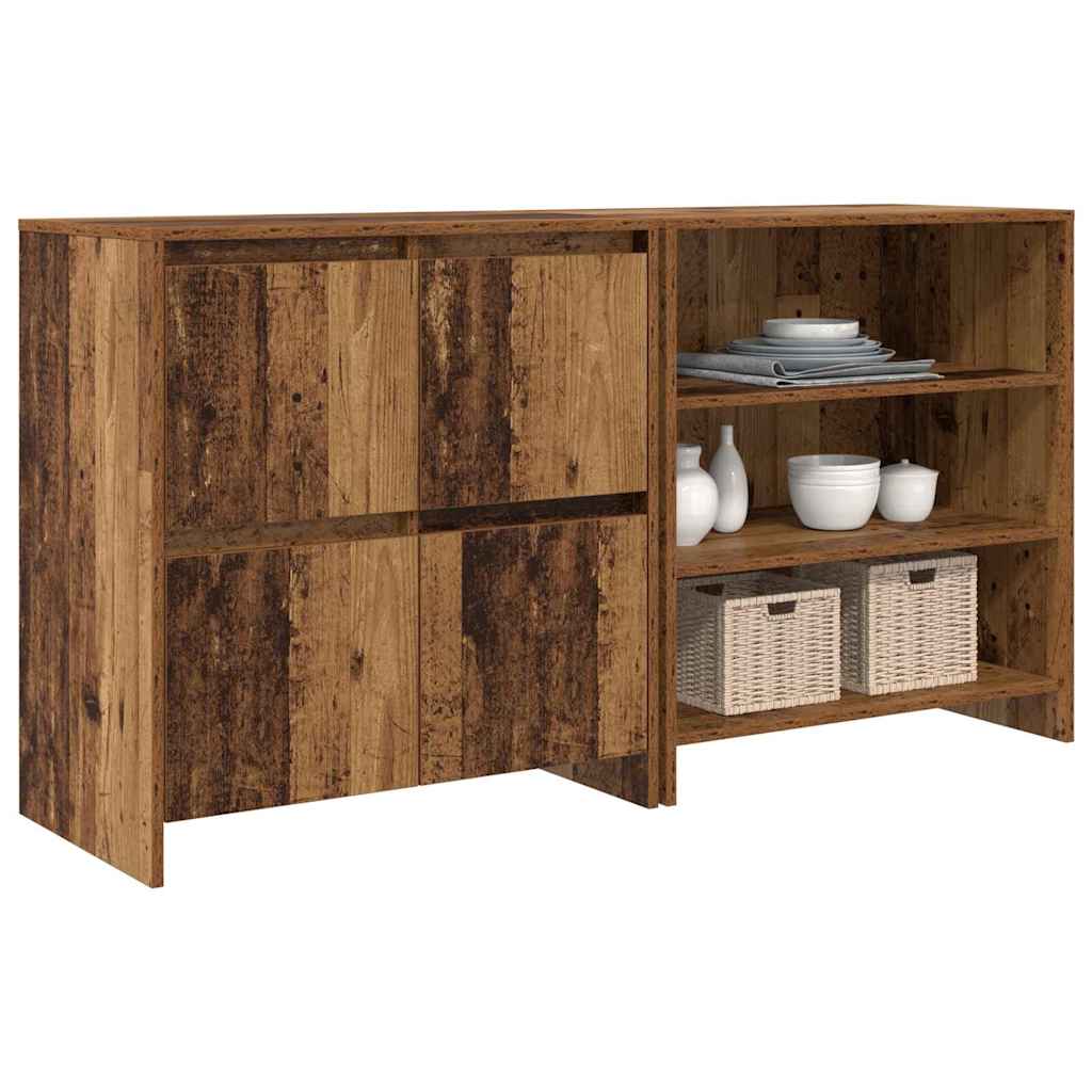 Skåp 2 pcs Gammalt trä 70 x 41 x 75 cm Konstruerat trä