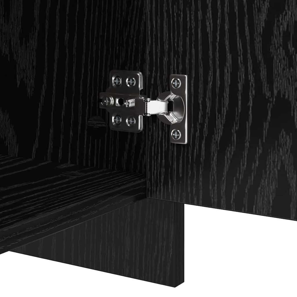 Skåp 2 pcs Svart ek 70 x 41 x 75 cm Konstruerat trä