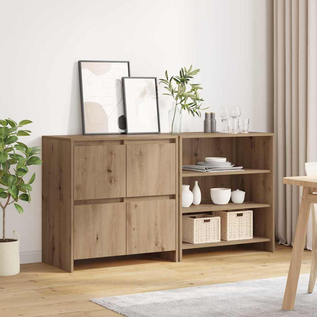 Skåp 2 pcs artisan ek 70 x 41 x 75 cm Konstruerat trä