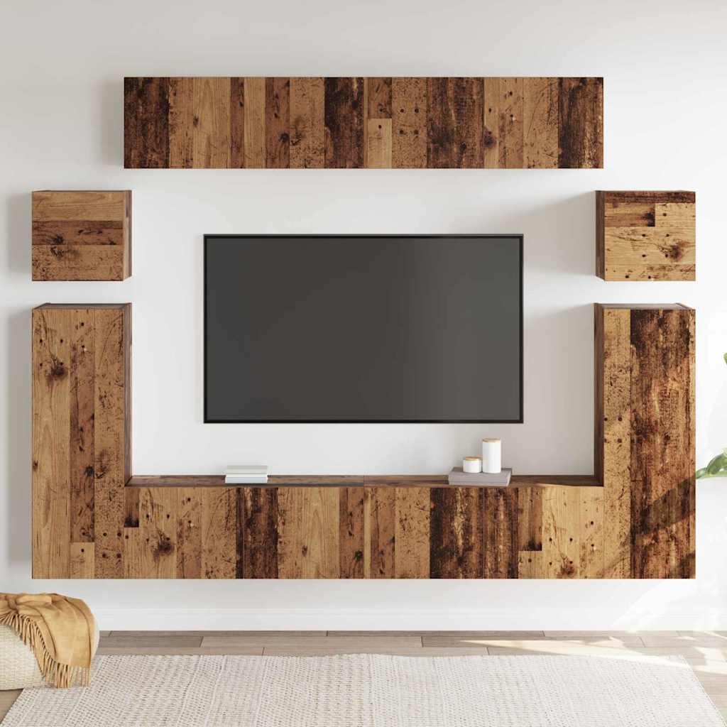 XXXXX TV-skåp 8 pcs Brun 30.5 x 30 x 90 cm