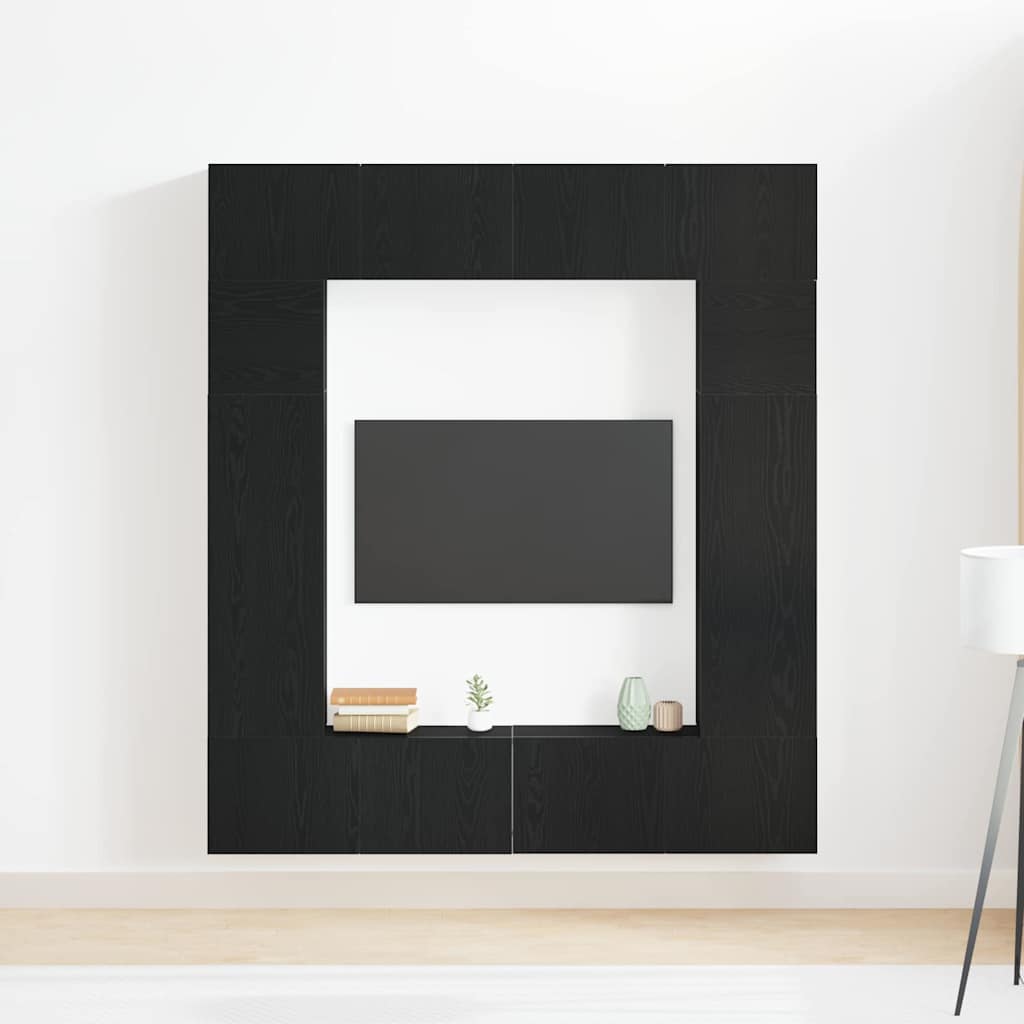 XXXXX TV-skåp 8 pcs Svart 80 x 30 x 30 cm