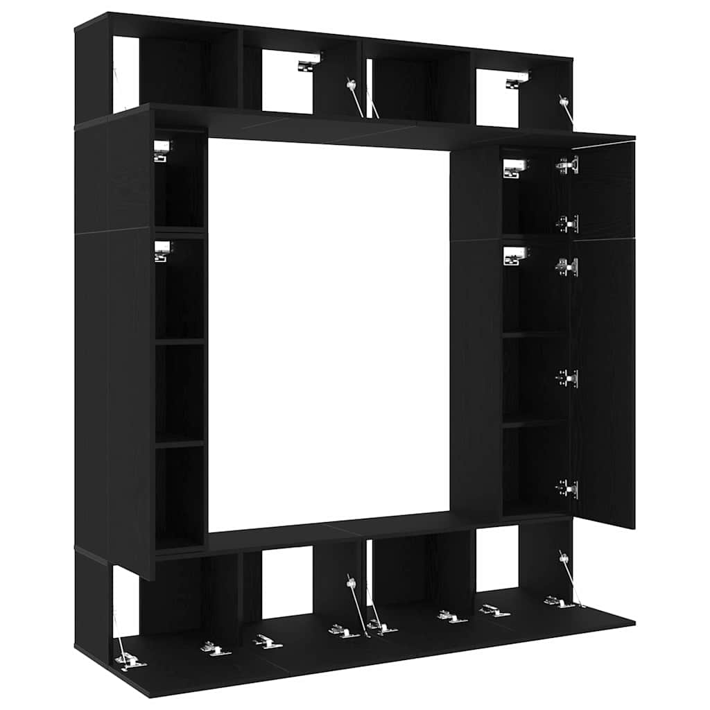 XXXXX TV-skåp 8 pcs Svart 80 x 30 x 30 cm