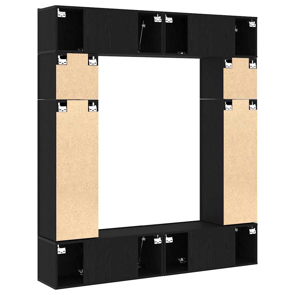 XXXXX TV-skåp 8 pcs Svart 80 x 30 x 30 cm
