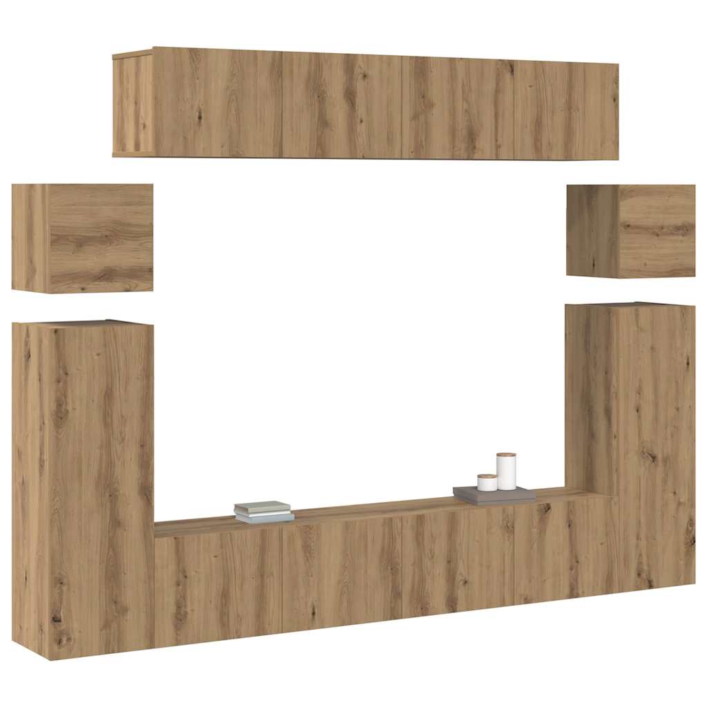 XXXXX TV-skåp 8 pcs Brun 30.5 x 30 x 90 cm