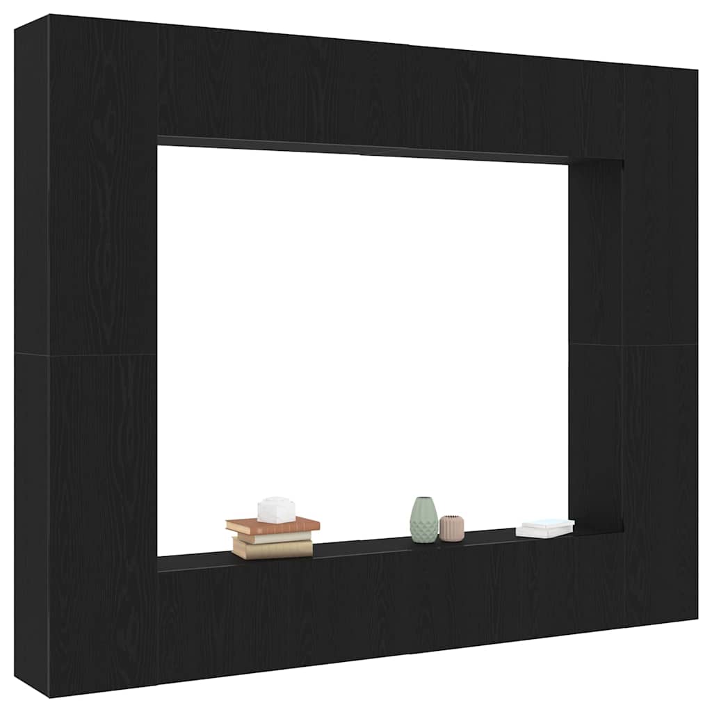 XXXXX TV-skåp 8 pcs Svart 221 x 30 x 180 cm