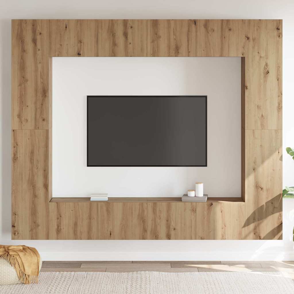 XXXXX TV-skåp 8 pcs Brun 221 x 30 x 180 cm