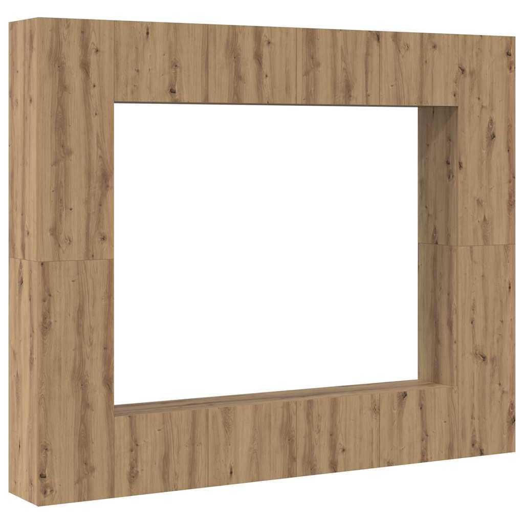 XXXXX TV-skåp 8 pcs Brun 221 x 30 x 180 cm