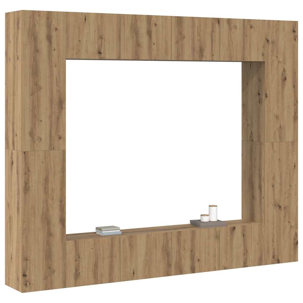 XXXXX TV-skåp 8 pcs Brun 221 x 30 x 180 cm