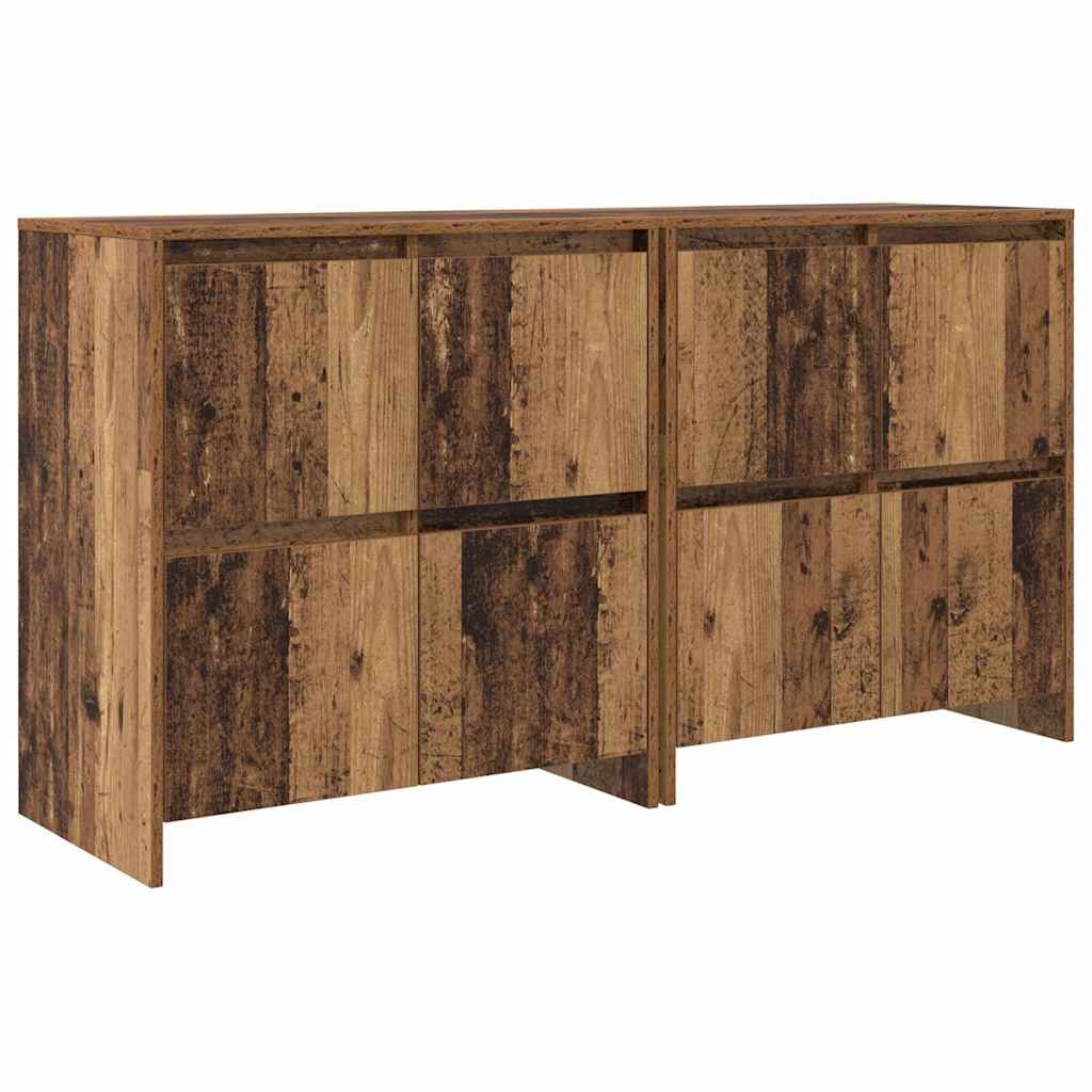 Skåp 2 pcs Gammalt trä 70 x 41 x 75 cm Konstruerat trä