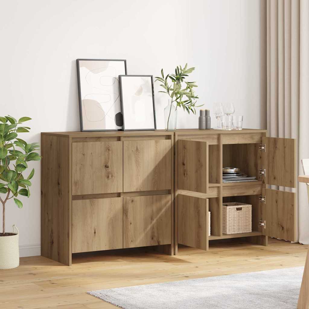 Skåp 2 pcs artisan ek 70 x 41 x 75 cm Konstruerat trä