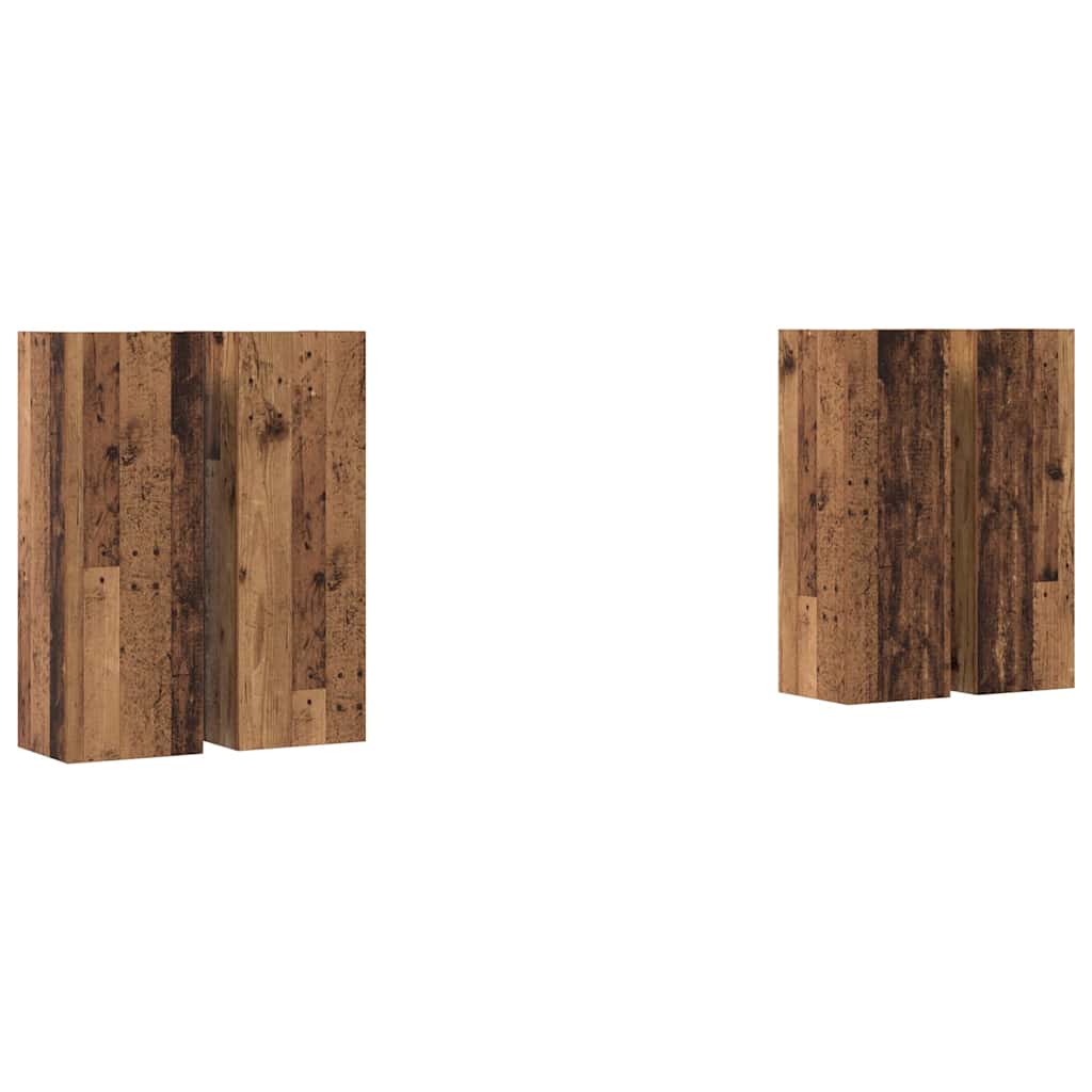 TV-skåpsset 4 pcs Gammalt trä 30.5 x 30 x 90 cm Konstruerat trä