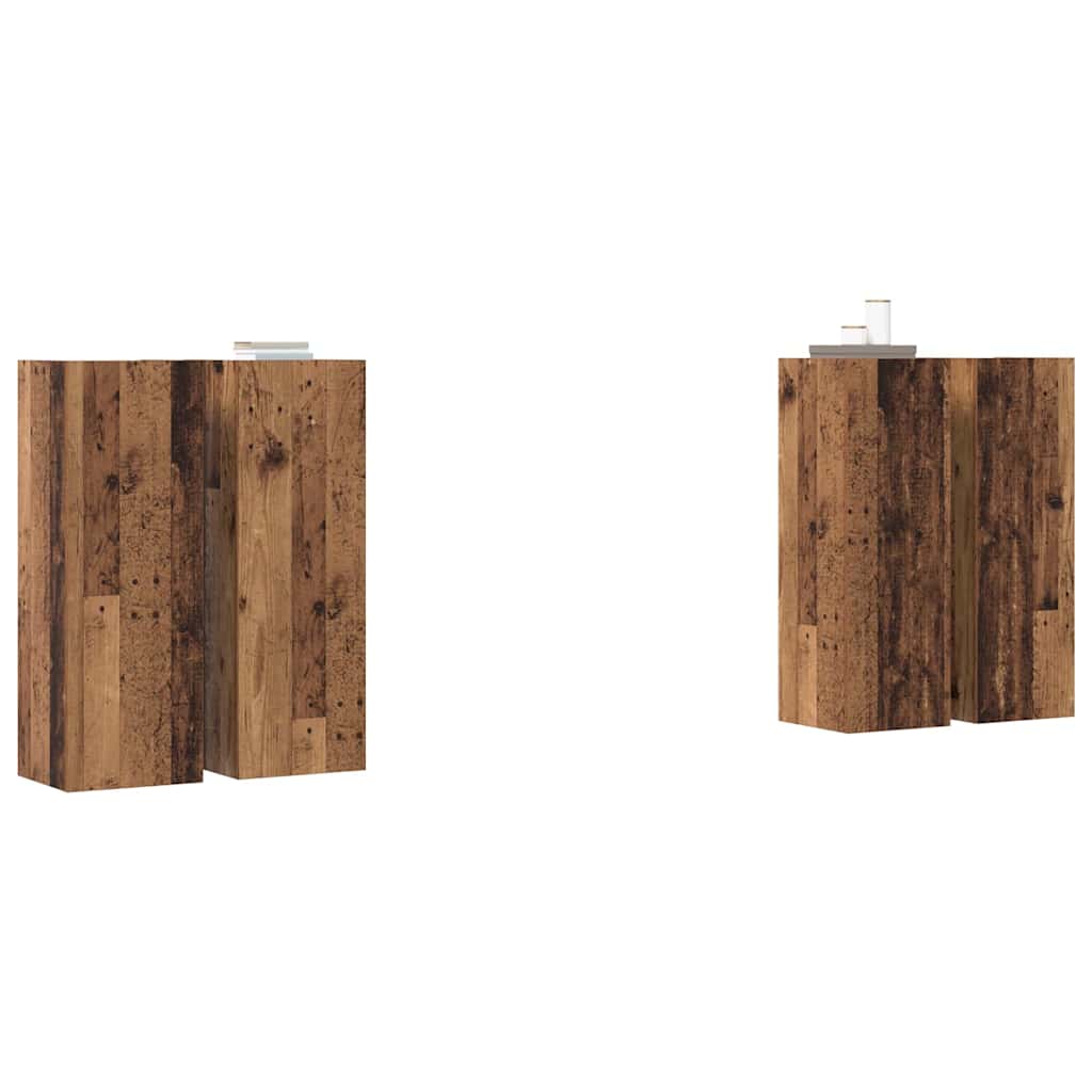 TV-skåpsset 4 pcs Gammalt trä 30.5 x 30 x 90 cm Konstruerat trä