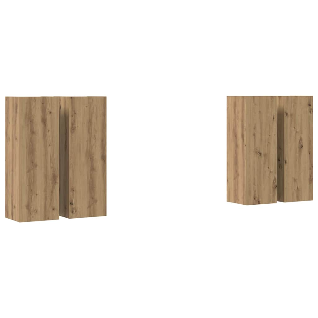 TV-skåpsset 4 pcs artisan ek 30.5 x 30 x 90 cm Konstruerat trä