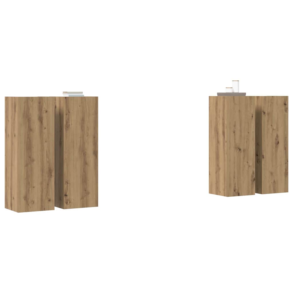 TV-skåpsset 4 pcs artisan ek 30.5 x 30 x 90 cm Konstruerat trä