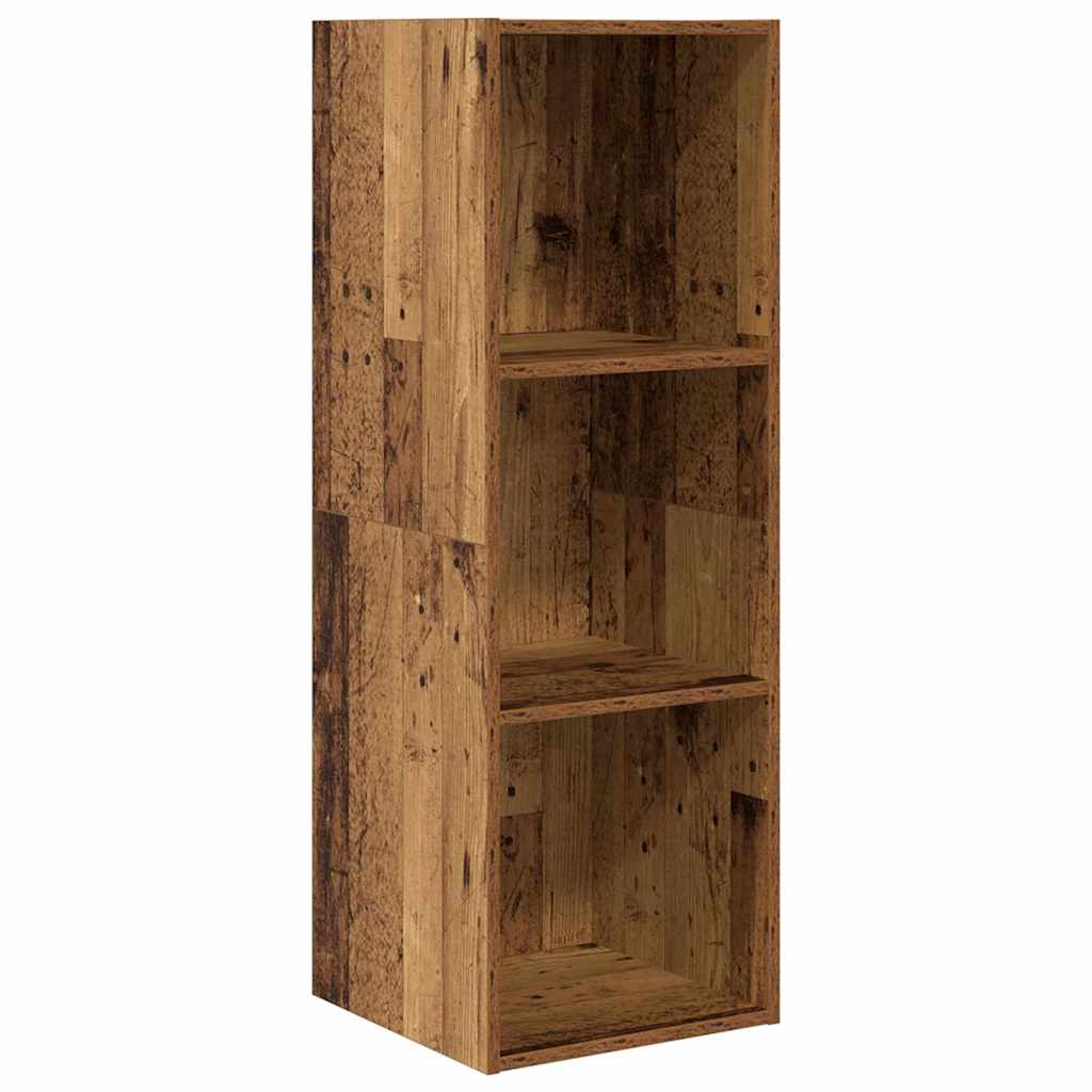Väggmonterade TV-skåp 2 pcs Gammalt trä 37 x 37 x 107 cm