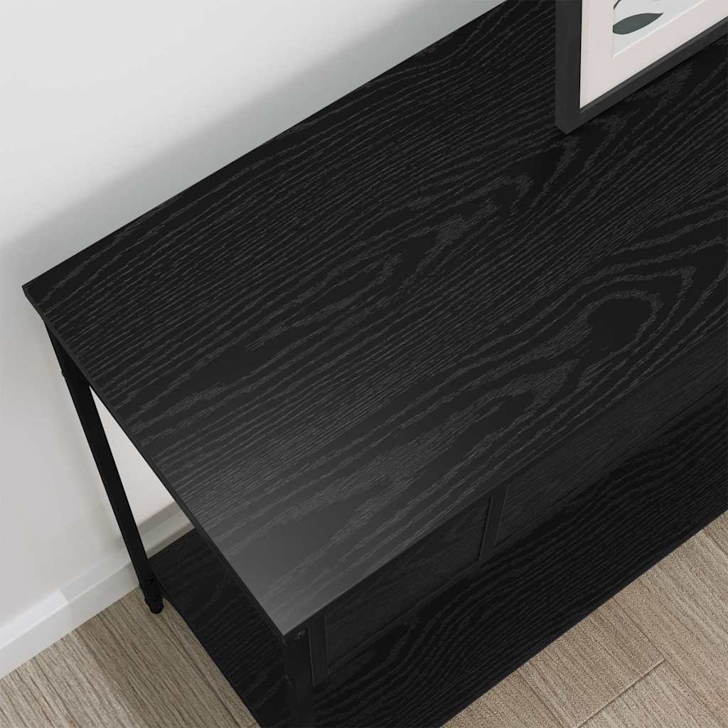 Avlastningsbord Konsollbord Svart Ek 100 x 34.5 x 75 cm