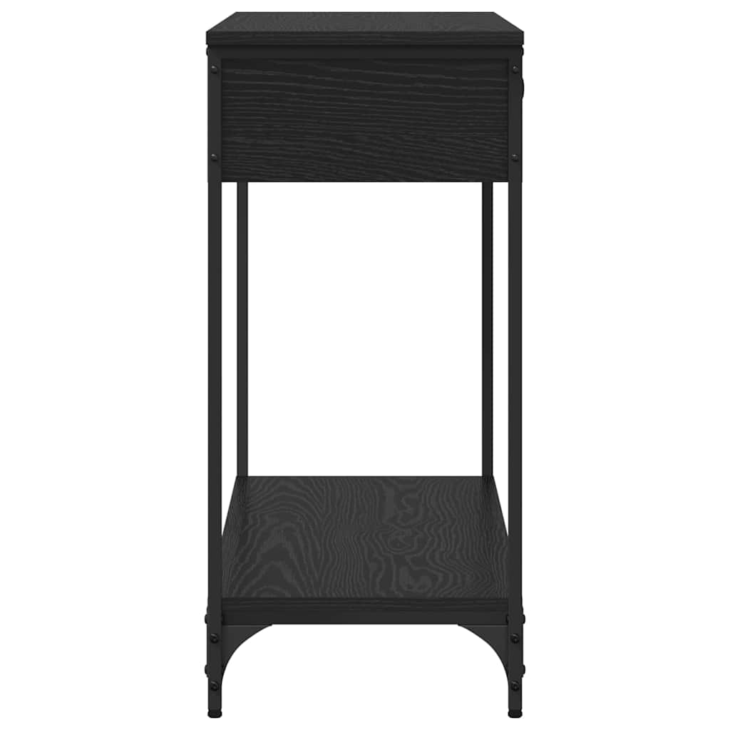 Avlastningsbord Konsollbord Svart Ek 100 x 34.5 x 75 cm