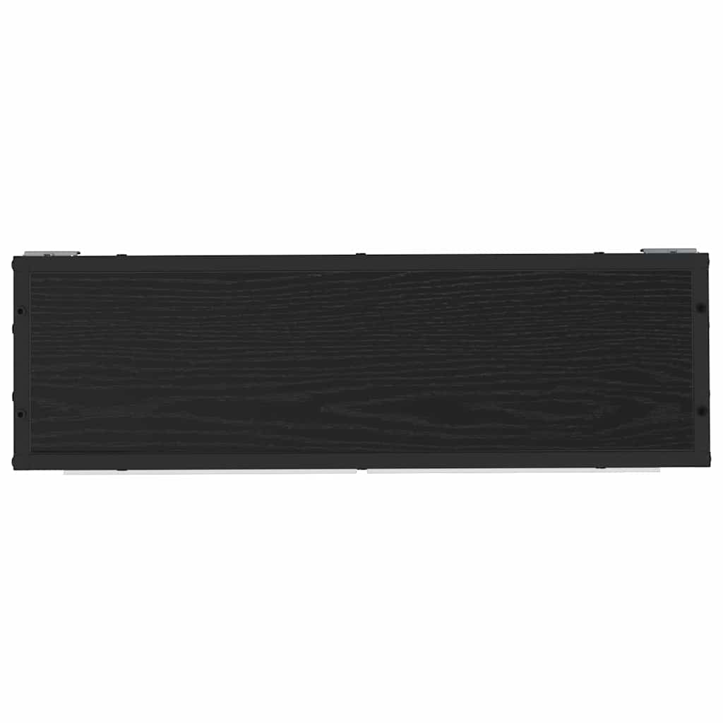 Badrumsspegel Spegelskåp Svart Ek 65 x 20 x 60 cm