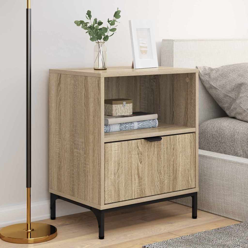 Sängbord 2 pcs Sonoma ek 49 x 36 x 61 cm Konstruerat trä