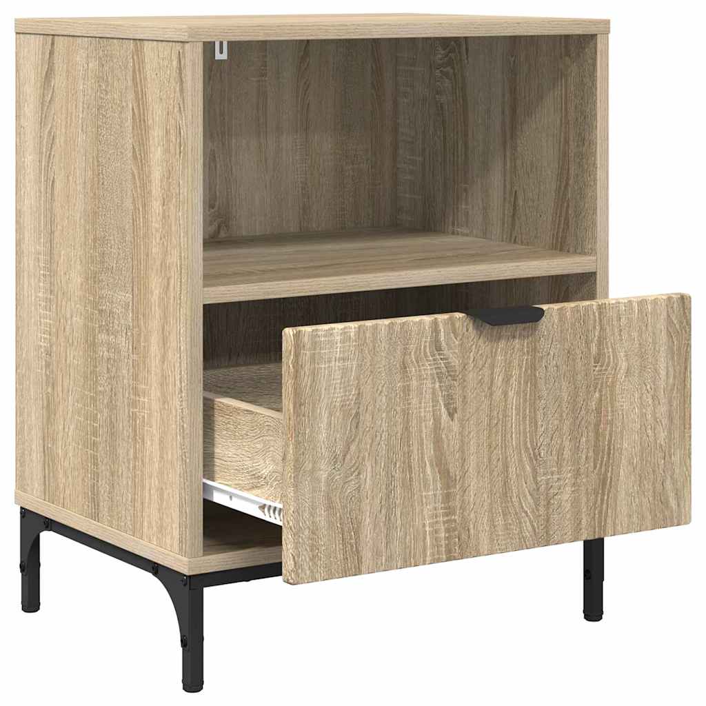 Sängbord 2 pcs Sonoma ek 49 x 36 x 61 cm Konstruerat trä