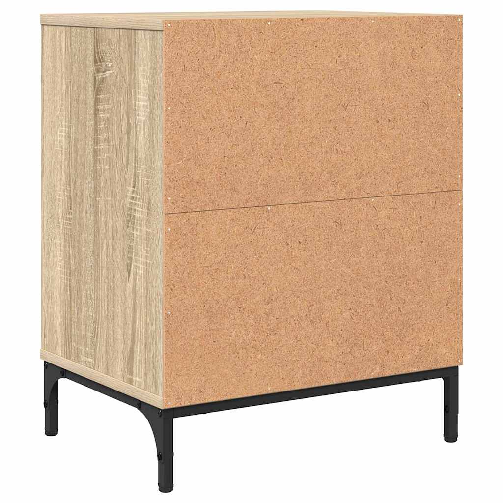 Sängbord 2 pcs Sonoma ek 49 x 36 x 61 cm Konstruerat trä