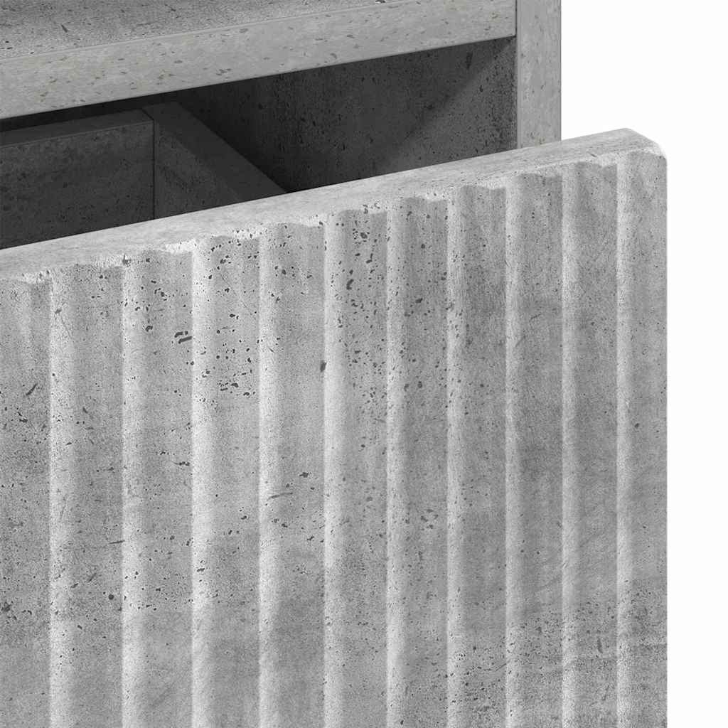 Sängbord 2 pcs Betonggrå 49 x 36 x 61 cm Konstruerat trä