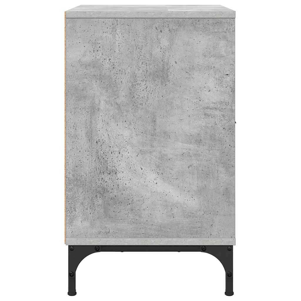 Sängbord 2 pcs Betonggrå 49 x 36 x 61 cm Konstruerat trä