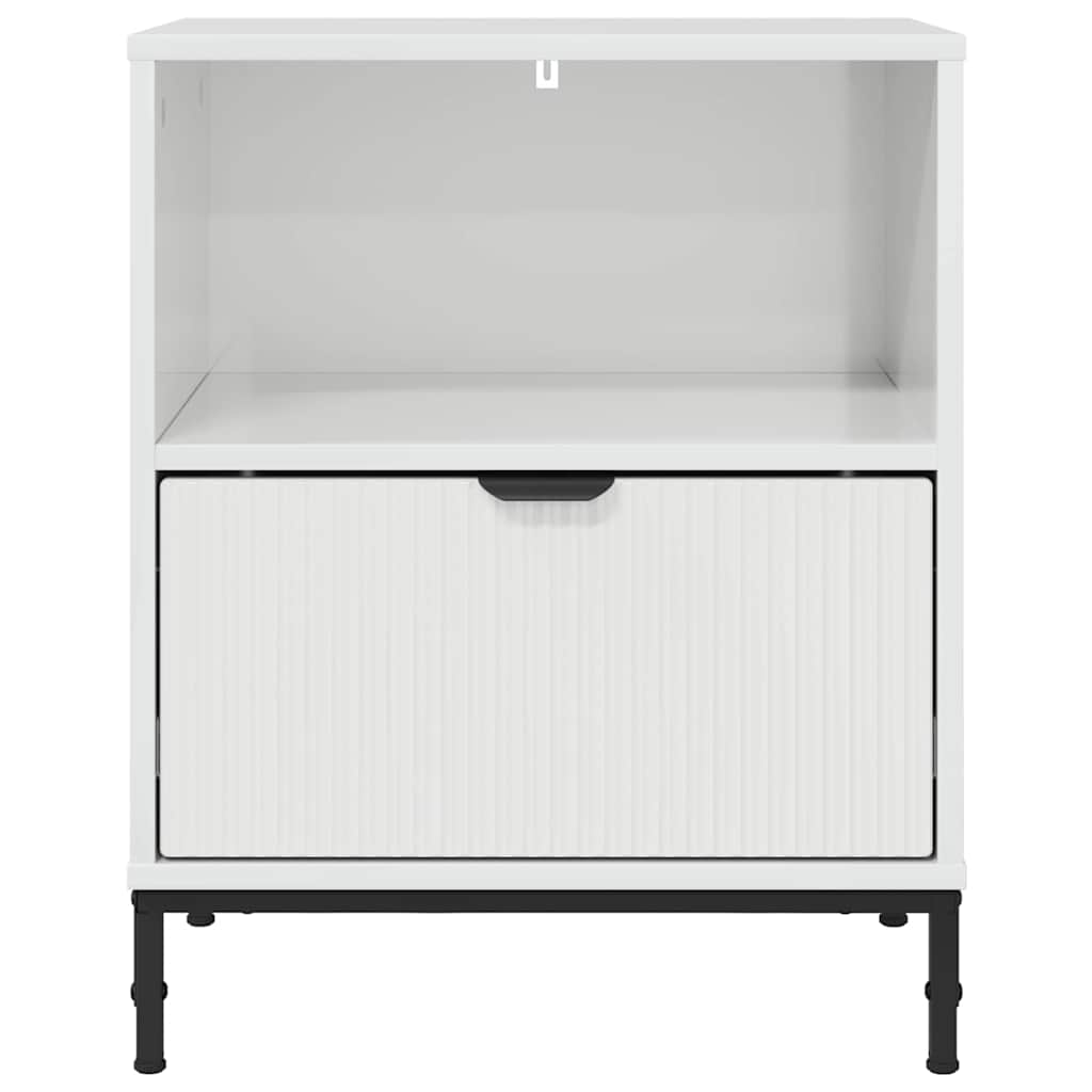 Sängbord 2 pcs Vit högglans 49 x 36 x 61 cm Konstruerat trä