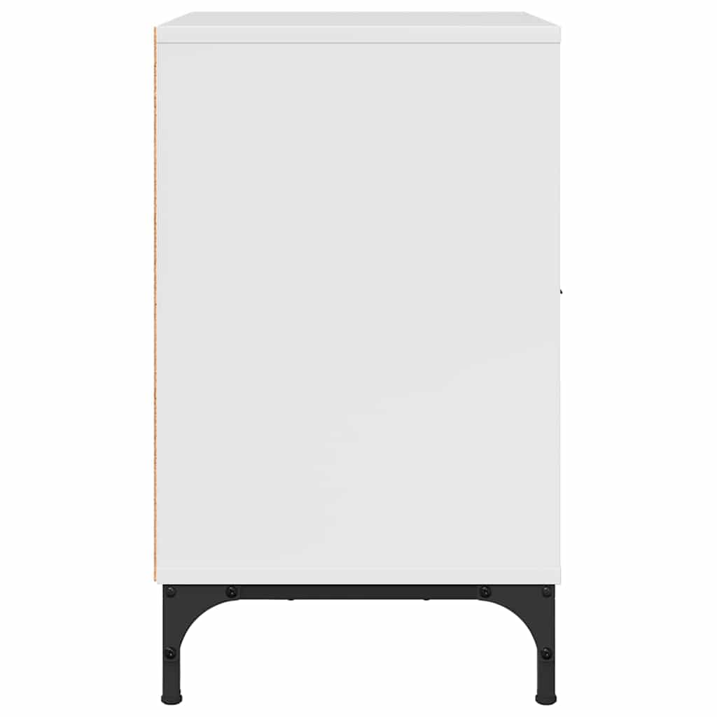 Sängbord 2 pcs Vit högglans 49 x 36 x 61 cm Konstruerat trä