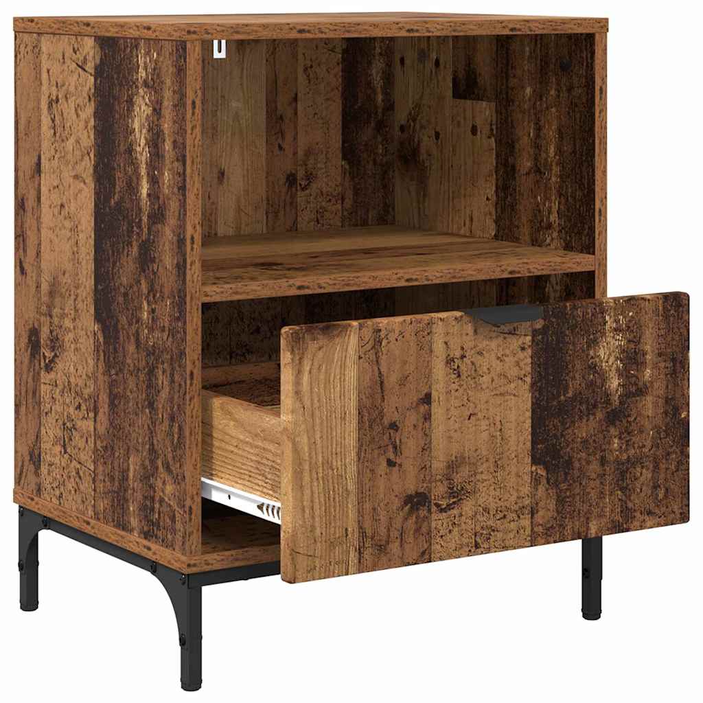 Sängbord 2 pcs Gammalt trä 49 x 36 x 61 cm Konstruerat trä