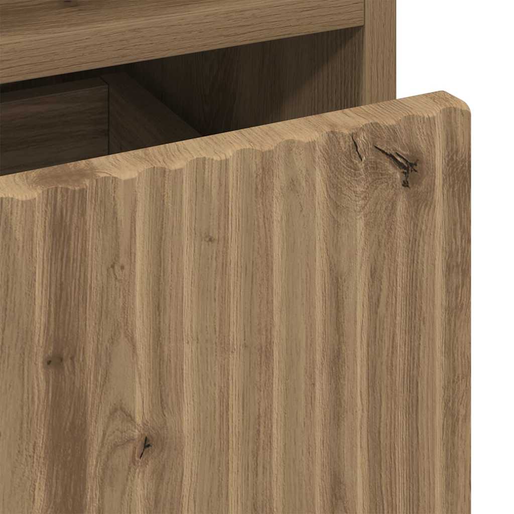 Sängbord 2 pcs artisan ek 49 x 36 x 61 cm Konstruerat trä