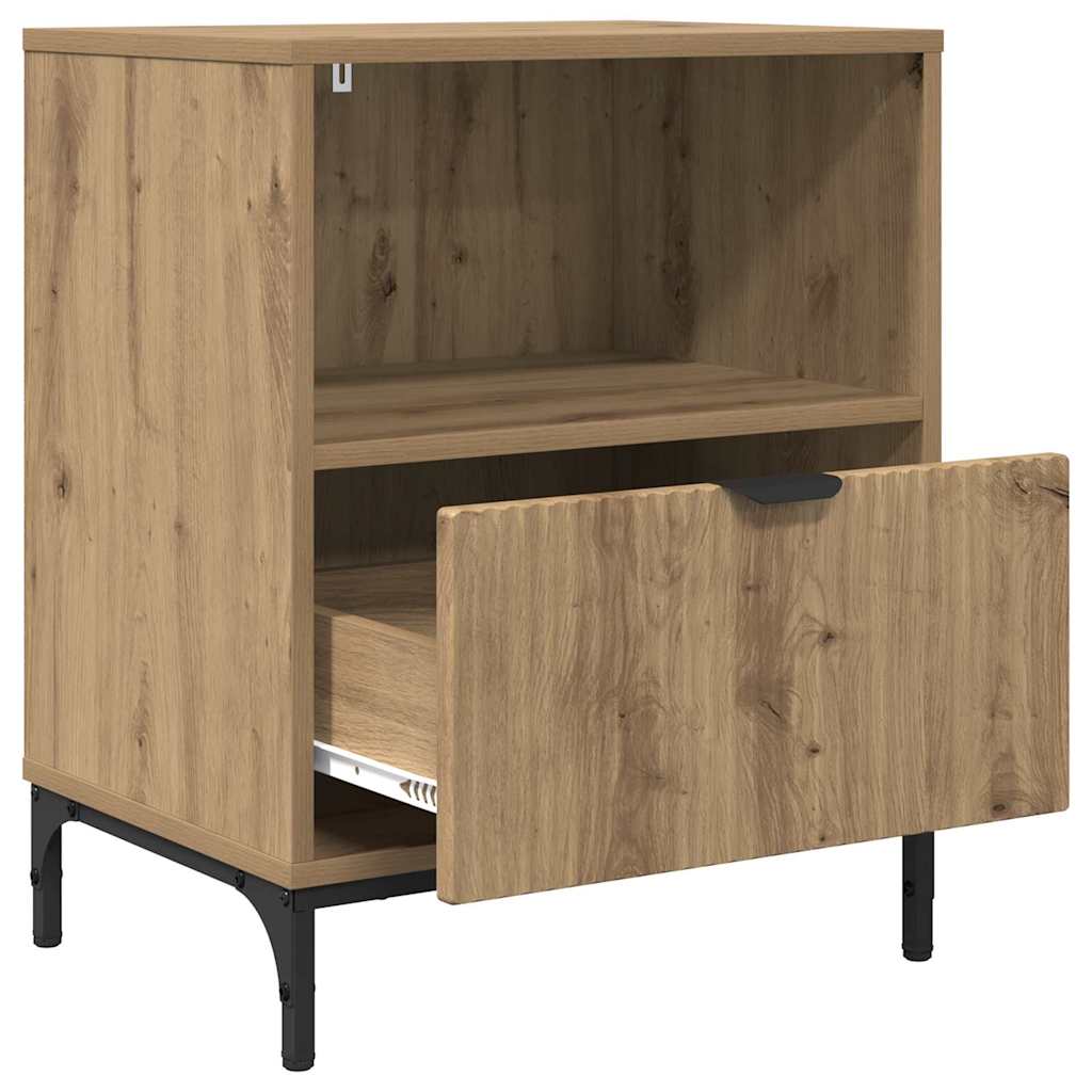 Sängbord 2 pcs artisan ek 49 x 36 x 61 cm Konstruerat trä