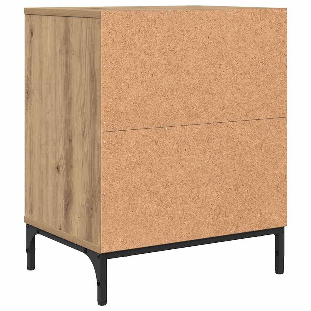 Sängbord 2 pcs artisan ek 49 x 36 x 61 cm Konstruerat trä