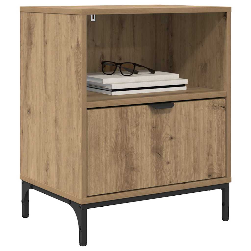 Sängbord 2 pcs artisan ek 49 x 36 x 61 cm Konstruerat trä