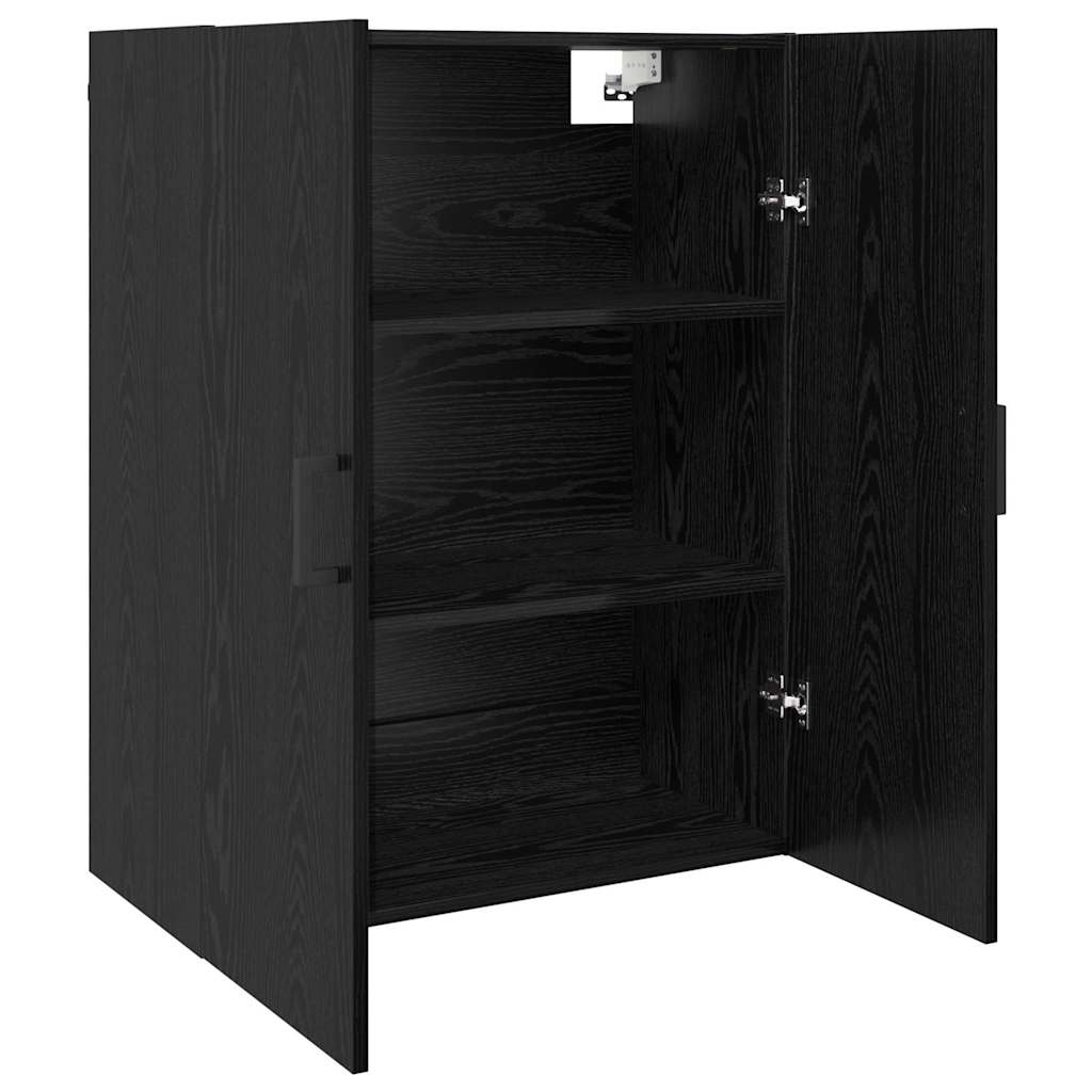 Väggmonterade Skåp 2 pcs Svart ek 69.5 x 34 x 90 cm