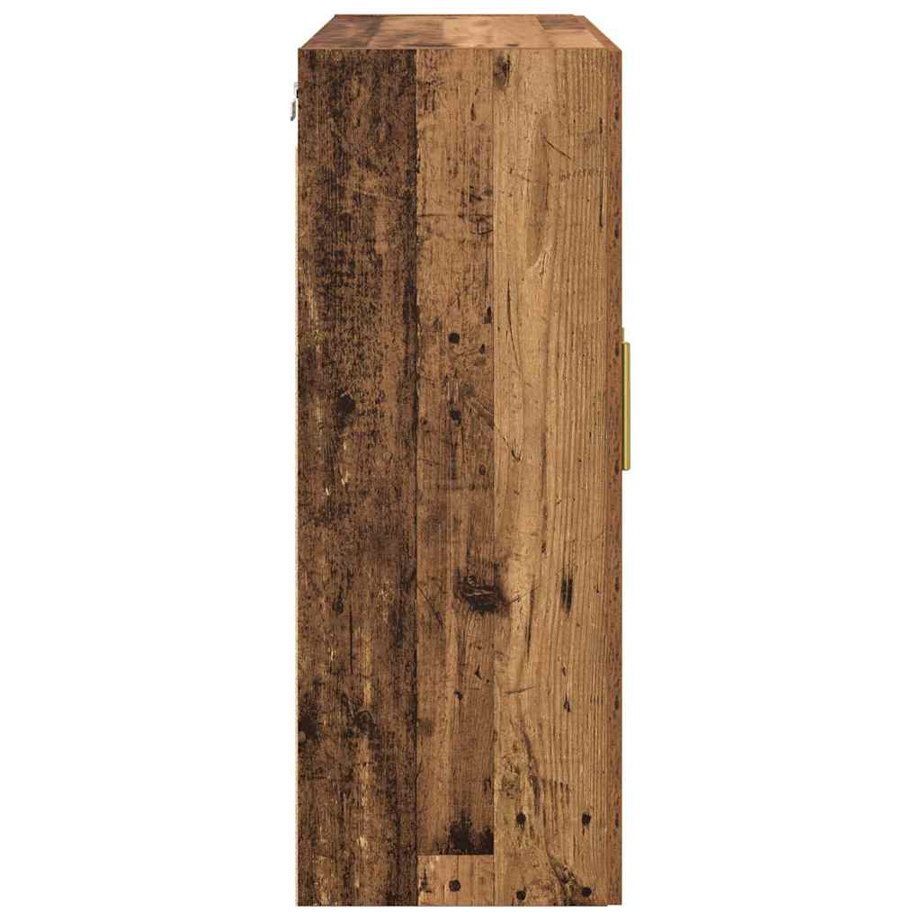 Väggmonterade Skåp 2 pcs Gammalt trä 69.5 x 34 x 90 cm