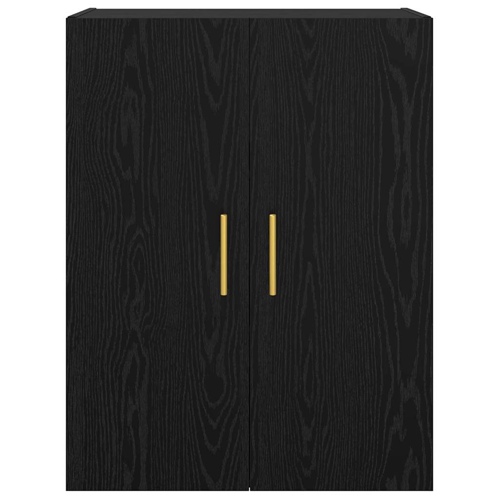 Väggmonterade Skåp 2 pcs Svart ek 69.5 x 34 x 90 cm