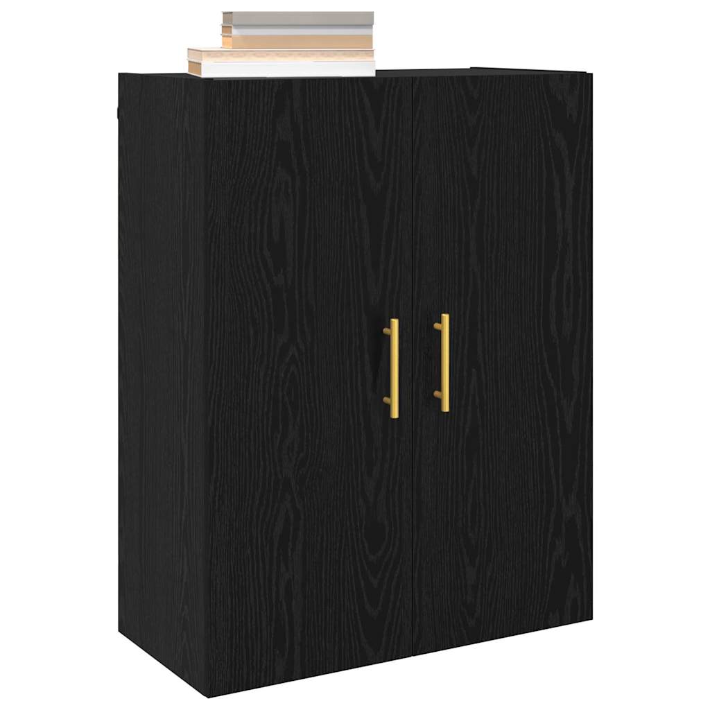 Väggmonterade Skåp 2 pcs Svart ek 69.5 x 34 x 90 cm