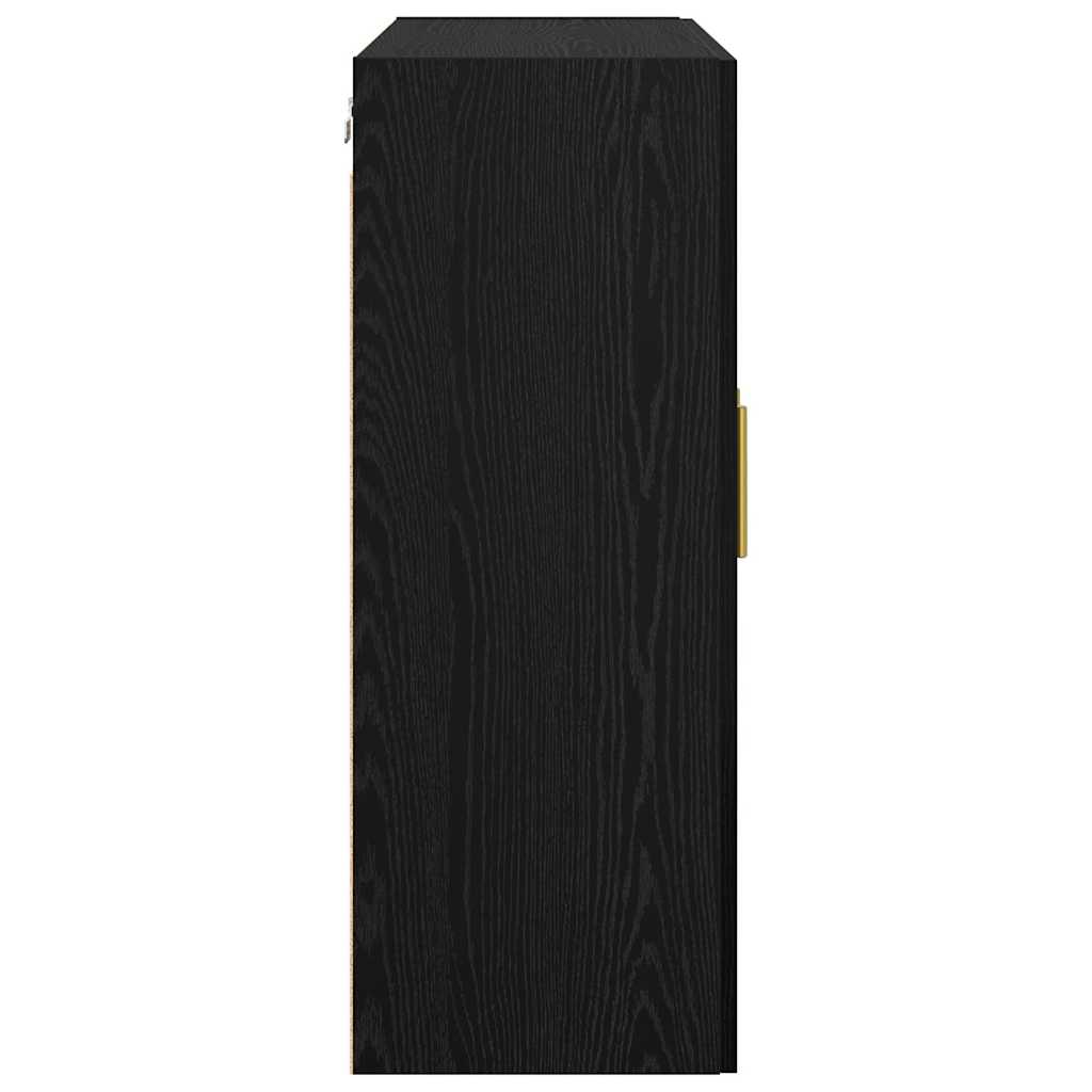Väggmonterade Skåp 2 pcs Svart ek 69.5 x 34 x 90 cm
