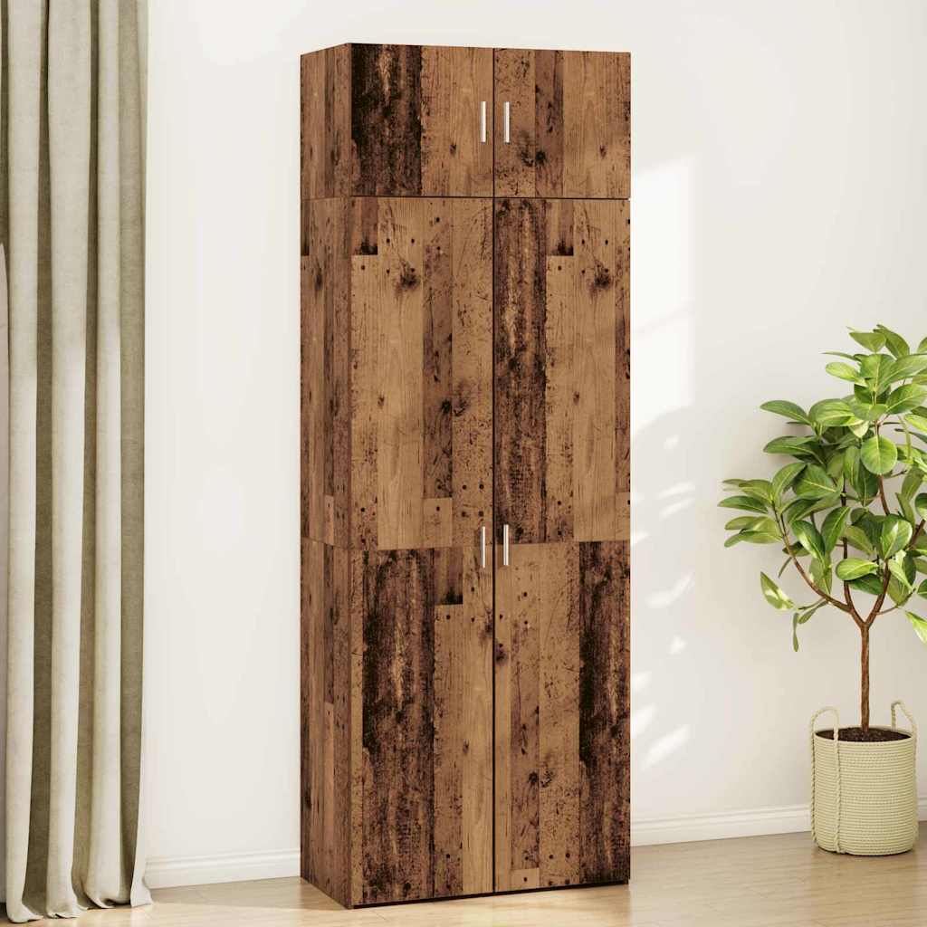 Skåp Åldrat Trä 80 x 42.5 x 225 cm