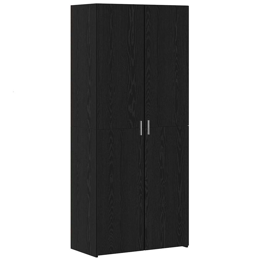 Skåp Svart Ek 80 x 41 x 225 cm